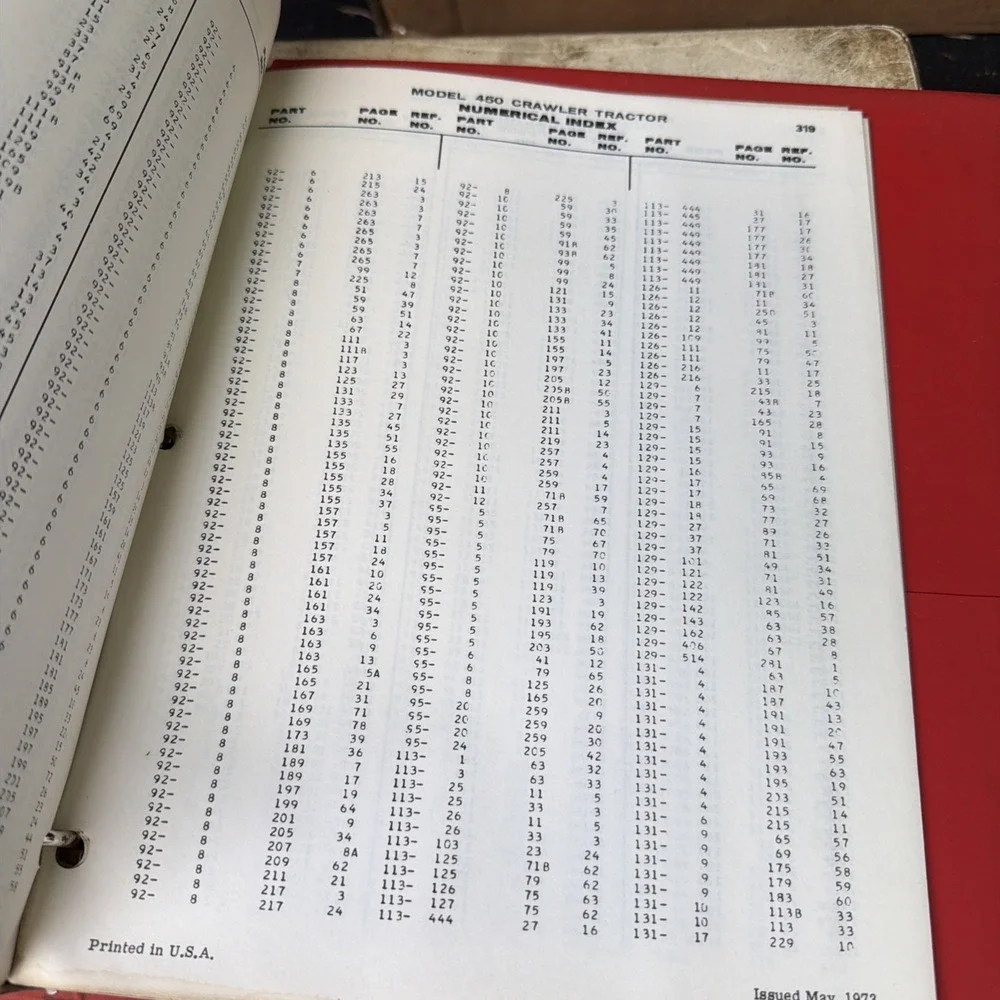 Case 450B 455B Crawler Tractor Dozer Bulldozer Loader Parts Catalog Manual A1372